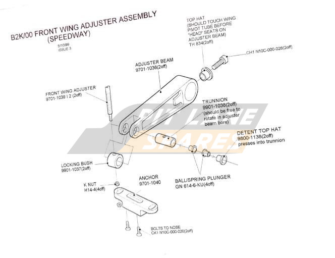 FRONT WING ADJUSTER ASSY Diagram